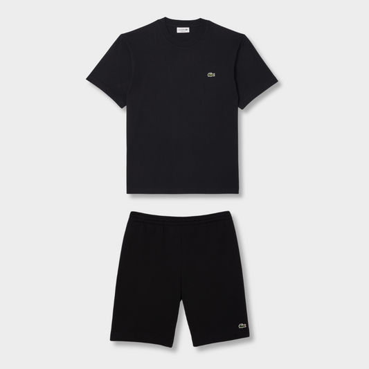 Ensemble short/t-shirt Lac*ste Noir