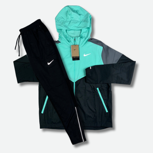 Ensemble survêtement running Bleu turquoise