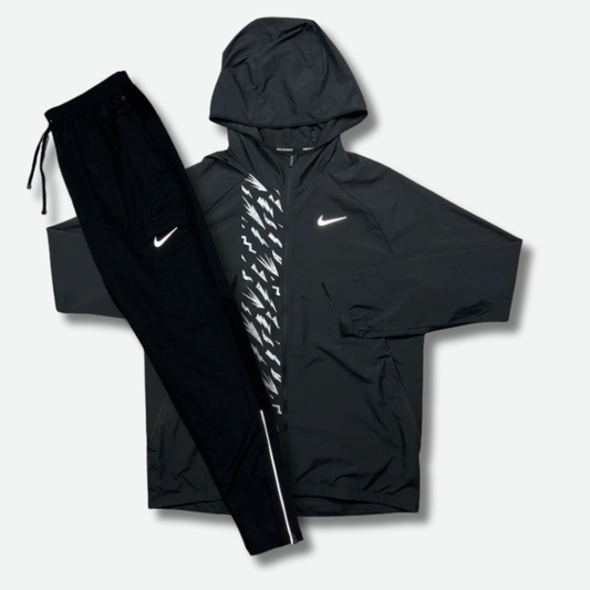 Ensemble survêtement running Noir et blanc