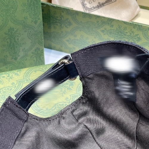 Casquette en Toile Noire GG avec bande Web