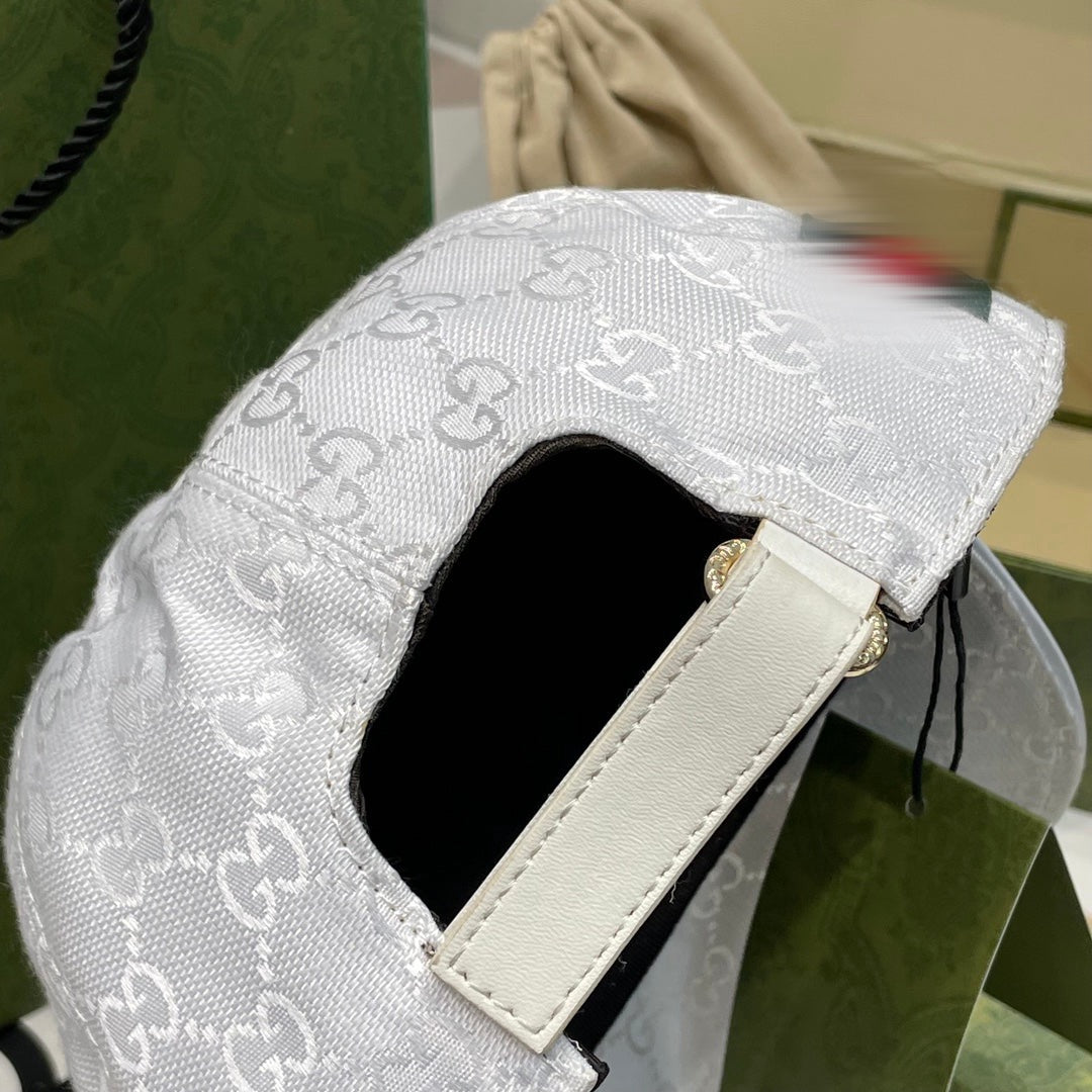 Casquette en toile Blanche GG avec bande Web