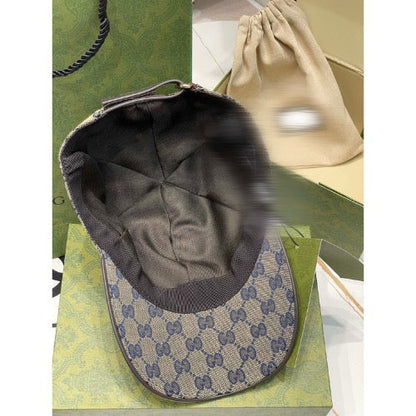 Casquette en toile Beige GG avec bande Web